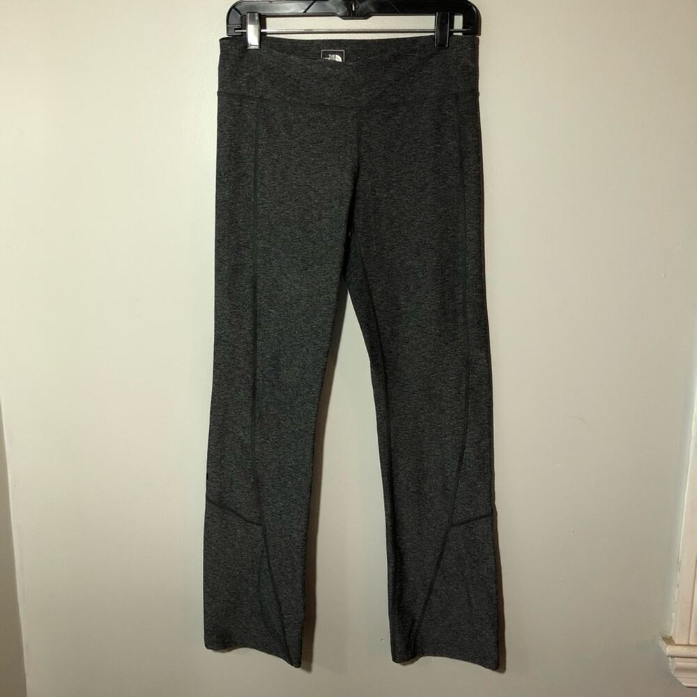 North Face womens M charcoal grey flash dry leggings pants flare leg gorpcore
